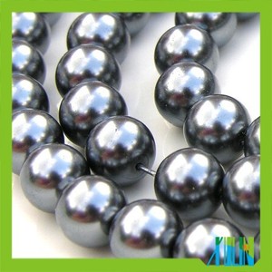 Perlas de imitación redondas de cristal dorado, cuentas sueltas de 8mm - Product Image 6