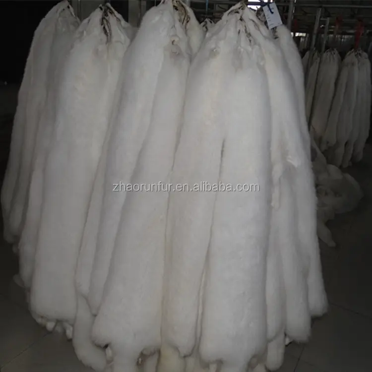 Skin /dyed Fox Fur Skin Pelt from China Factory Price Real White Poly Bag Raw Brawn & Fox Soft Hand Feeling Fluffy Heavy Density