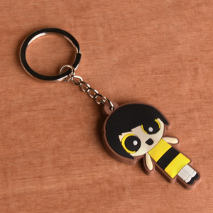 Último diseño Metal inusual moda de dibujos animados suave playa de goma llavero - Product Image 2