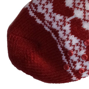 Women's Nordic Winter Jacquard Crew Slipper <strong>Socks</strong>-Eco-Friendly Anti-Bacterial Anti-Slip Thermal Knit Cuff Pom Poms for Daily Use - Product Image 5