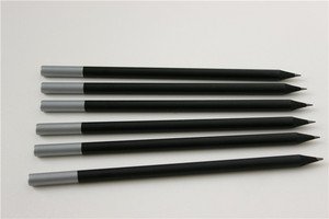 <span class=keywords><strong>Crayon</strong></span> promotionnel <span class=keywords><strong>crayon</strong></span> en bois noir de forme hexagonale avec extrémité en argent, <span class=keywords><strong>crayon</strong></span> en bois noir avec extrémité en diamant - Product Image 3