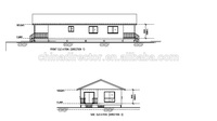 Estructura de acero prefabricada, construcción de dibujos arquitectónicos