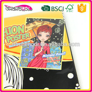 Velvet venta caliente fuzzy carteles cartel con color flocado de terciopelo fuzzy colorear dibujo con <span class=keywords><strong>precio</strong></span> bajo - Product Image 1
