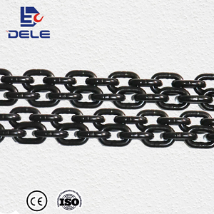 DELE Factory 3x9mm G80 20Mn2 <span class=keywords><strong>Cadena</strong></span> de elevación 20Mn2 <span class=keywords><strong>Cadena</strong></span> de carga de acero de aleación para eslingas <span class=keywords><strong>Cadena</strong></span> de hierro negro para la venta - Product Image 3