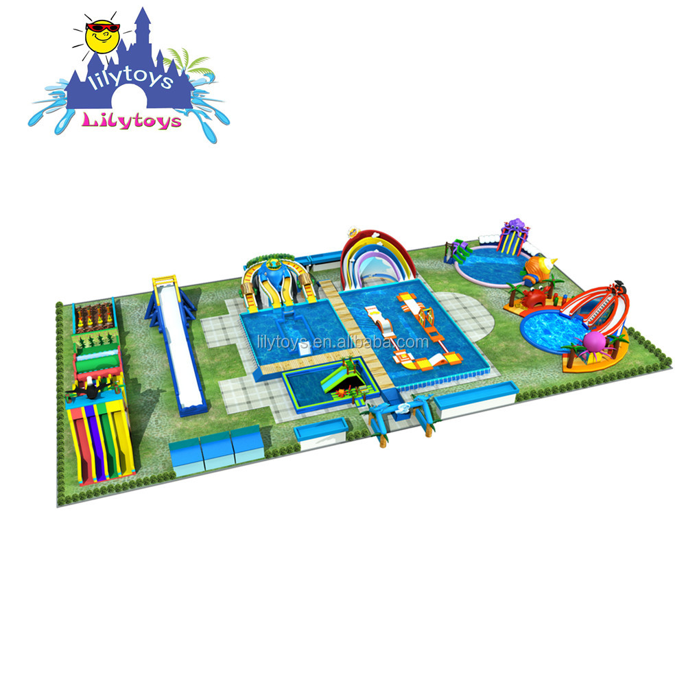 2017 Новый дизайн, коммерческий надувной аквапарк из ПВХ, надувной мобильный парк, оборудование для аквапарка