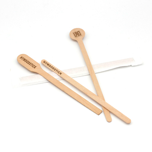 Agitadores mezcladores ecológicos de alta calidad de madera Birke Herramientas de café y té de primera calidad almacenadas - Product Image 6
