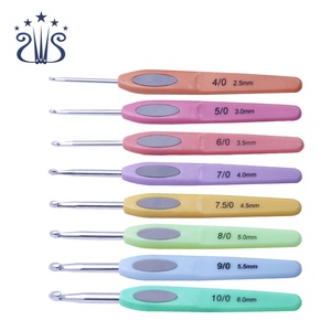 8pcs/<strong>set</strong> Wholesale Plastic Handle <strong>Crochet</strong> <strong>Hook</strong> Aluminum <strong>Crochet</strong> <strong>Hook</strong> <strong>Set</strong> - Product Image 1