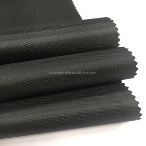 Lot de <span class=keywords><strong>tissu</strong></span> en stock, <span class=keywords><strong>tissu</strong></span> en polyester Oxford <span class=keywords><strong>noir</strong></span> uni, enduit de PU, 138D, pour sac, doublure de bagage, 60GSM - Product Image 1