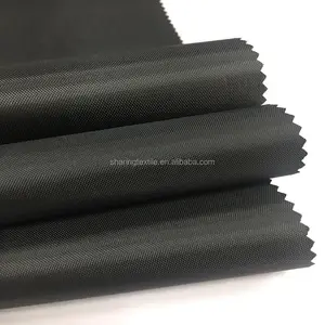 Stock Lot Günstige Stoff Black Silk Plain Pu beschichtet 138D Polyester Oxford Stoff für Tasche Gepäck Futter Stoff 60GSM
