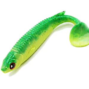 Hunthouse custom wholesale PVC plastic 100mm sinking saltwater soft fishing bait