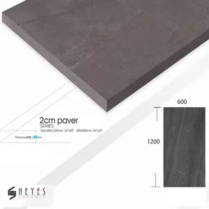 Baldosas de Cerámica Negra <span class=keywords><strong>para</strong></span> Piso, de 20 mm de Espesor, <span class=keywords><strong>para</strong></span> Pavimentación - Product Image 1