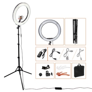 Anneau lumineux led 18 pouces, 55W, avec trépied, lampe pour maquillage, éclairage annulaire pour photographie, avec support - Product Image 2