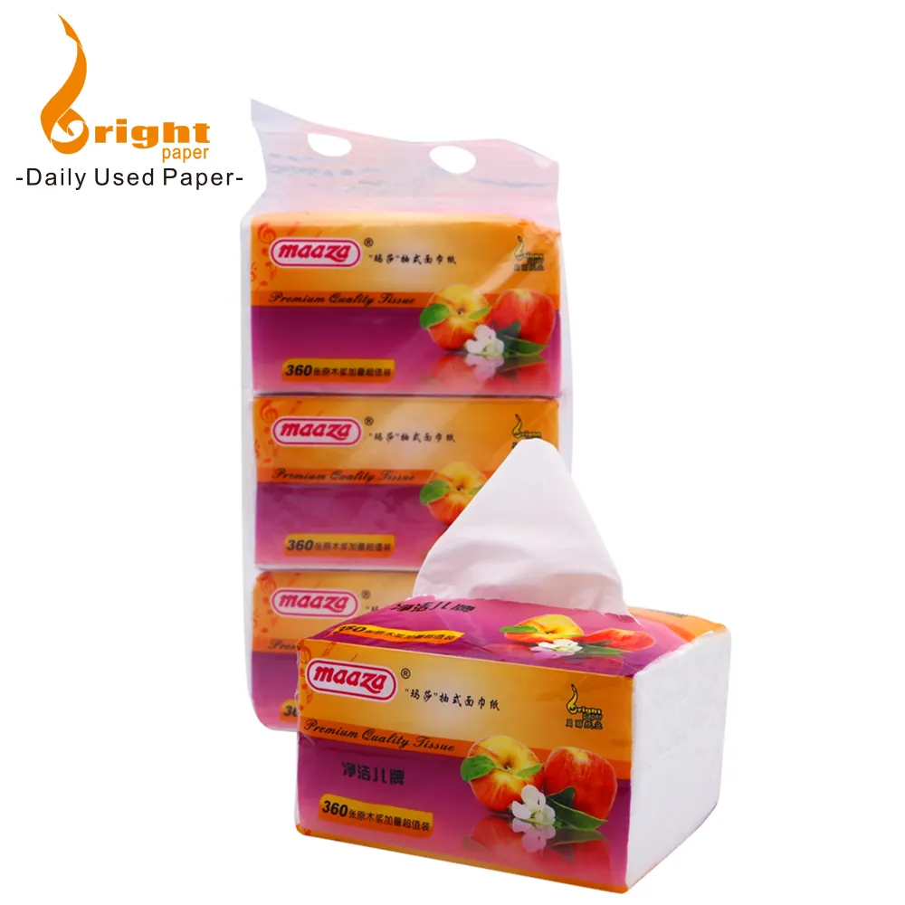 Super Zachte Bamboe Pulp 3ply Zachte Verpakking Tissues Papier