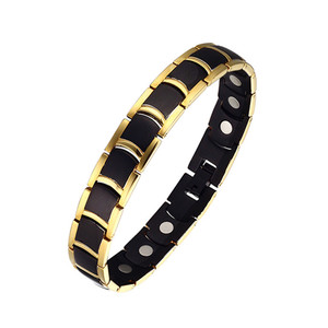 Gelang Magnet Terapi Energi Germanium, Gelang Titanium Baja Tahan Karat Magnet Perlindungan EMF - Product Image 1
