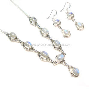 Collar indio de piedras preciosas de plata 925, venta al por mayor, joyería de piedras preciosas semipreciosas - Product Image 1