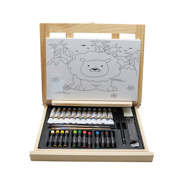 Популярные подарки для детей обратно в школу, профессиональный деревянный дешевый детский набор канцелярских принадлежностей, нетоксичные наборы для рисования и творчества