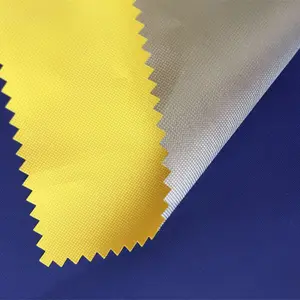Şemsiye çanta duş perdesi DTY iplik için 210D 100% polyester oxford kumaşı gümüş kaplı kumaş