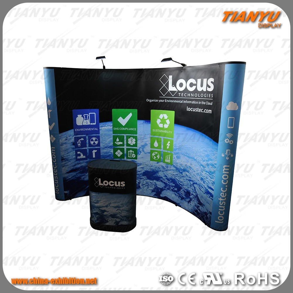 2019 Portable Stand D'exposition Design Incurvé de toile de Fond de Cabine