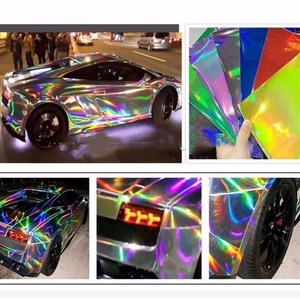 Huianhao — autocollant Laser chromé 1.52*18m, feuille de Film arc-en-ciel holographique pour emballage de voiture en vinyle - Product Image 3