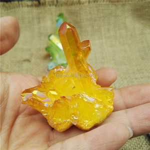 Vente en gros de grappes de cristal <span class=keywords><strong>Aura</strong></span> <span class=keywords><strong>Quartz</strong></span> coloré <span class=keywords><strong>Aqua</strong></span> <span class=keywords><strong>Aura</strong></span> pour la décoration - Product Image 6
