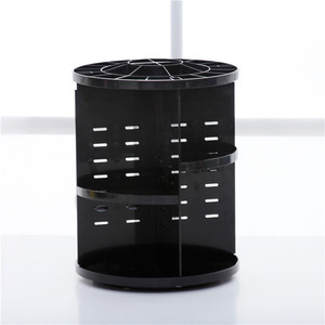 Vente chaude Bonne Qualité <span class=keywords><strong>De</strong></span> <span class=keywords><strong>Bureau</strong></span> Tournant En Plastique ABS Noir Maquillage <span class=keywords><strong>Organisateur</strong></span> - Product Image 2