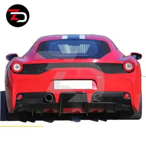 Good Quality Low Price Speciale Style Rear bumper For Ferrari 458 In FRP+CF