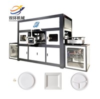 Small plant cheap Semi automatic bagasse pulp plate cup glass making machine line
