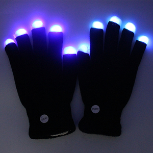 LED Gloves <strong>Finger</strong> <strong>Light</strong> up Glow Rave Glove Flashing Christmas Xmas Gift Halloween Costume Party Favors - Product Image 4