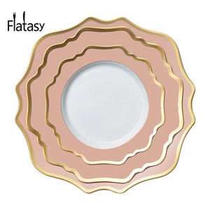Venta al por mayor Rosa barato plato <span class=keywords><strong>de</strong></span> porcelana venta al por mayor para la boda <span class=keywords><strong>de</strong></span> <span class=keywords><strong>alquiler</strong></span> - Product Image 5