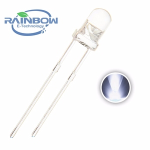 핫 오퍼 <span class=keywords><strong>LED</strong></span> 3mm 화이트 클리어 렌즈 라운드 탑 3mm 투명 울트라 브라이트 <span class=keywords><strong>LED</strong></span> 신규