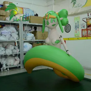 New design green naked Inflatable sexy snake girl for sale