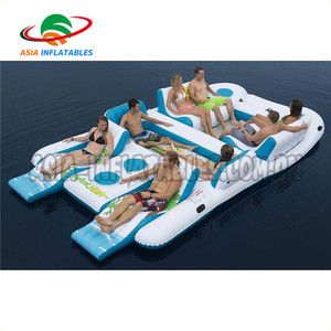 Îles flottantes gonflables tropicales de <span class=keywords><strong>Tahiti</strong></span> à 8 places pour parc océanique avec logo personnalisé - Product Image 1