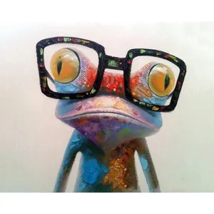 CHENISTORY DZ99003 Peinture Numérique Par Numéros Grenouille Avec Lunettes Sans Cadre Pour Enfants