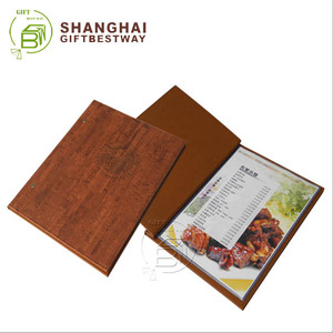 A4 haute qualité couverture de Menu boisson liste de menu en cuir <span class=keywords><strong>dossier</strong></span> de menu - Product Image 2