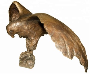 Al aire libre parque famoso tallado artesanía de Metal de la vida Animal de tamaño de bronce Hawk escultura - Product Image 2
