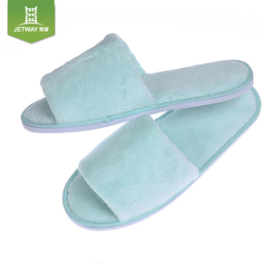 Zapatillas de hotel desechables de felpa EVA, pantuflas de invitados de alta calidad, baratas - Product Image 2