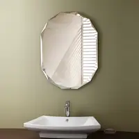 Miroir de bain biseautés sans cadre, taille personnalisée, vente en gros