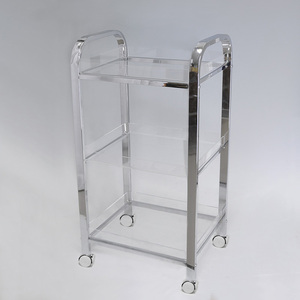 Exquisito Carro de almacenamiento blanco de 3 niveles moderno - Product Image 4