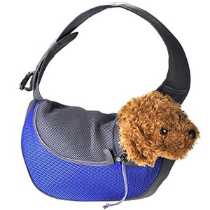 Fashionable <strong>Dog</strong> <strong>Carrier</strong> <strong>Sling</strong> Breathable Nylon Mesh Pet <strong>Sling</strong> <strong>Carrier</strong> with Striped Pattern Zipper Closure for <strong>Dogs</strong> Cats Puppy - Product Image 6