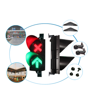 Feu de signalisation de la norme internationale 200mm LED avec la flèche verte de croix rouge - Product Image 2
