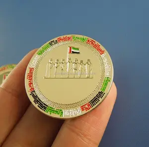 Personalizzato giorno Dubai bandiera Nazionale DEGLI EMIRATI ARABI UNITI 7 Shaikhs design in ottone monete per Nazionale regali