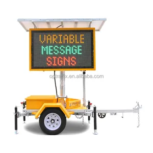 Outdoor Mobile Trailers Dynamic VMS Solar Powered Portable Variable Message Signs