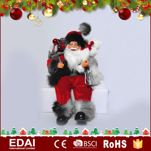 2017 Haute qualité décoration de la maison porter coloré tissu vêtements en plastique de noël <span class=keywords><strong>60</strong></span> <span class=keywords><strong>cm</strong></span> père noël - Product Image 5