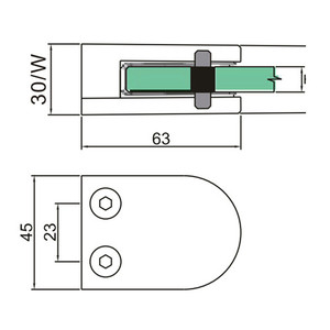 Hotsales الفولاذ متكأ من الفولاذ زينة درابزين مشابك زجاجية - Product Image 6