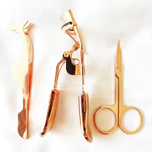 Rvs Wimper Applicator Rose Gold Lash Curler Goud Kleur Tweezer Set Wimper Extension