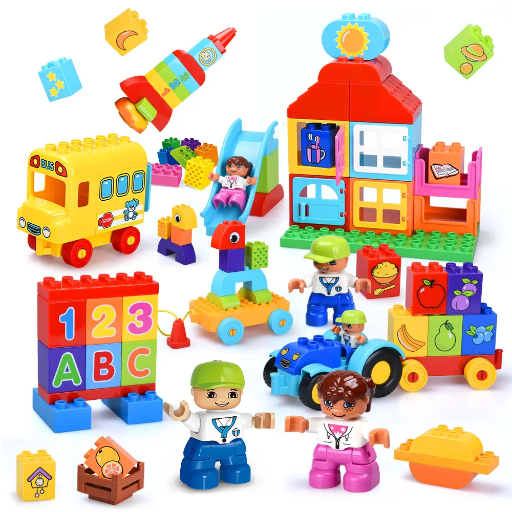 Shantou toy 2019 New Educational Plastic big Building Blocks For Kids Blocks Toys