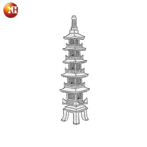 Japanse Stijl Tuin Buiten Ornament Natuurlijk Graniet Snijwerk Grote Pagode Lantaarn Go Ju No Tou Te Koop - Product Image 5
