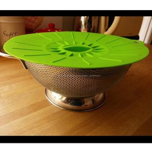 <span class=keywords><strong>Tapas</strong></span> de silicona <span class=keywords><strong>Gourmet</strong></span> alimentos cubre sello de succión de la funciona en tazas, cuencos, ollas y recipientes, grupos 4 - Product Image 6