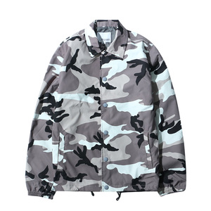 China Factory Custom Coated Canvas Thin Windproof Bomber <strong>Jacket</strong> Wholesale <strong>Mens</strong> <strong>Camo</strong> Nylon Coaches <strong>Jacket</strong> - Product Image 6