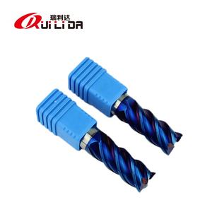 65HRCブルーNaNoコーティング超高性能超硬フラットエンドミルCNCフライスカッター切削工具 - Product Image 6